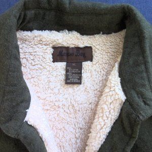 Sherpa Lined Fleece Button Down Shirt